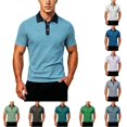 thumbnail image 1 of JAJAHO Mens Striped Polo Shirts Quick Dry Summer Short Sleeve Lightweight Performance Polos For Men Outdoor Golf Wear Versatile Tops, 1 of 4