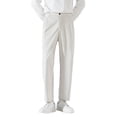 thumbnail image 1 of JAJAHO Mens Suit Pants Straight Leg Relaxed Fit Elastic Waistband Dress Pants Ankle Length Solid Color Versatile Trousers, 1 of 5
