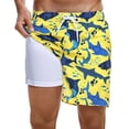 thumbnail image 1 of JAJAHO Mens Swim Trunks 2 In 1 Beach Shorts With Liner Bathing Suit Drawstring Shorts With Pockets Versatile Swimwear, 1 of 7