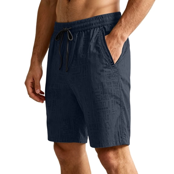 JAJAHO Mens Workout Athletic Shorts Summer Lightweight Casual Sportswear Loose Fit Drawstring Shorts With Zipper Pockets Comfy Bottoms