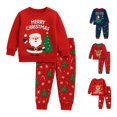thumbnail image 1 of JAJAHO Merry Christmas Pajamas For Kids Girls Boys Holiday Sleepwear Long Sleeve Santa 2 Piece Pjs 2-10Y, 1 of 4