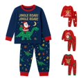thumbnail image 1 of JAJAHO Merry Christmas Pajamas For Kids Girls Boys Holiday Sleepwear Long Sleeve Santa 2 Piece Pjs 2-10Y, 1 of 4