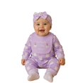 thumbnail image 1 of JAJAHO Newborn Baby Girl Clothes Halloween Jumpsuits Long Sleeve Pumpkin Print Onesie With Hat 2 Piece Set 0-6M, 1 of 4
