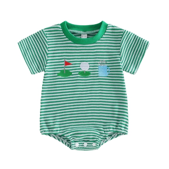 JAJAHO Baby Romper Clothes Boys Girls Bodysuits Toddler Short Sleeve Cartoon Embroidered Summer Casual Romper 0-18M Stylish Onesie