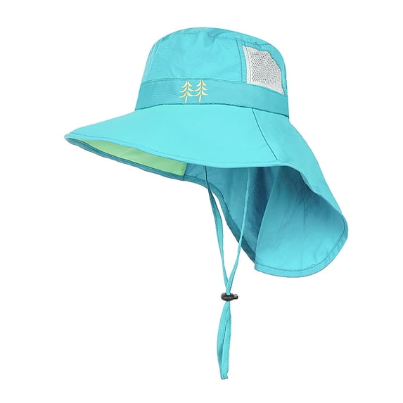 JAJAHO Outdoor Kids Sun Hat With Neck Flap UPF 50+ Quick Dry Adjustable Beach Hats For Boys Girls Travel Fishing Headwear