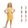 thumbnail image 1 of JAJAHO Overall Dress For Girls Adjustable Straps Retro Polka Dot Loose Fit Summer Casual Vintage Dresses With Pockets For Kids 4-13Y, 1 of 7