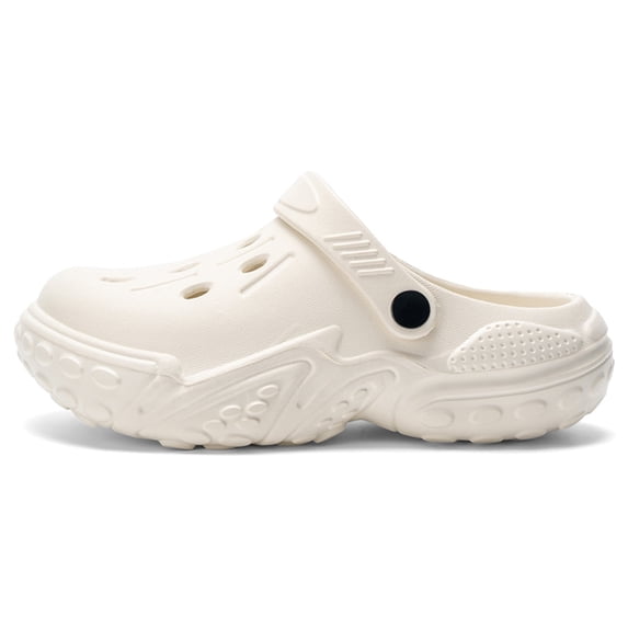 JAJAHO Summer Kids Garden Clogs Boys Girls Slip On Water Shoes Soft Sole Solid Color Beach Pool Sandals Ages 5-12Y Versatile Shoe