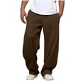 thumbnail image 1 of JAJAHO Sweatpants For Mens Joggers With Side Pockets Comfortable Relaxed Fit Drawstring Athletic Running Pants Trendy Trousers, 1 of 7