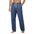 thumbnail image 1 of JAJAHO Sweatpants Mens Joggers Lightweight Athletic Pants Solid Color Comfort Relaxed Fit Drawstring Straight Leg Hiking Gym Pants With Pockets Classic Trousers, 1 of 5