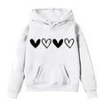 thumbnail image 1 of JAJAHO Sweatshirt For Little Big Girls Oversized Heart Print Valentine's Day Shirt Casual Hoodie Pullover Adorable Tops, 1 of 4