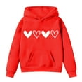thumbnail image 1 of JAJAHO Sweatshirt For Little Big Girls Oversized Heart Print Valentine's Day Shirt Casual Hoodie Pullover Adorable Tops, 1 of 4