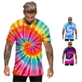thumbnail image 1 of JAJAHO Tie Dye Shirts For Men Summer Hawaii Beach Short Sleeve T Shirt Casual Crewneck Paisley Graphic Tees Comfy Tops, 1 of 6