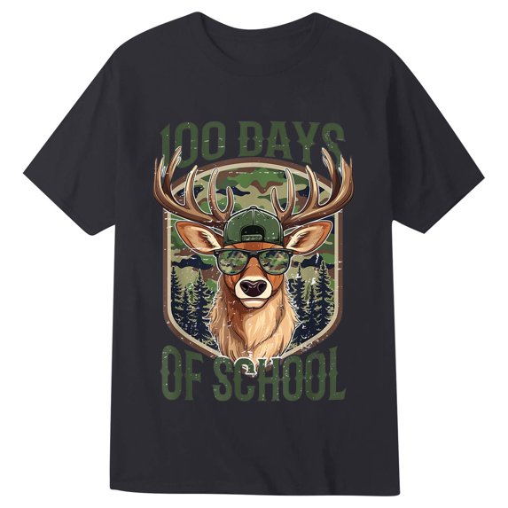 JAJAHO Toddler 100 Day Of School Shirt For Boys Girls Graphic Short Sleeve T Shirt Soft Casual Tee Happy 100Th Day Of School 1-13Y Cozy Tops
