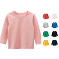 thumbnail image 1 of JAJAHO Toddler And Kids Cotton Clothes Girls Boys Long Sleeve Basic T Shirt Casual Tees 1-7Y, 1 of 3