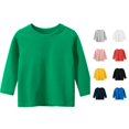 thumbnail image 1 of JAJAHO Toddler And Kids Cotton Clothes Girls Boys Long Sleeve Basic T Shirt Casual Tees 1-7Y, 1 of 3