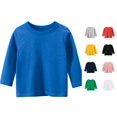 thumbnail image 1 of JAJAHO Toddler And Kids Cotton Clothes Girls Boys Long Sleeve Basic T Shirt Casual Tees 1-7Y, 1 of 3