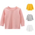 thumbnail image 1 of JAJAHO Toddler And Kids Long Sleeve T Shirts Boys Girls Cotton Fall Clothes Sizes 1-9 Basic Tees, 1 of 3