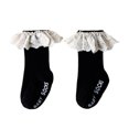 thumbnail image 1 of JAJAHO Toddler Baby Girls Crew Socks With Ruffle Lace Trim Non- Walking Stockings 0-2T Girl Casual Sock, 1 of 3