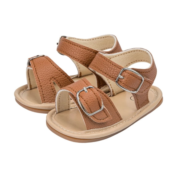 JAJAHO Toddler Boys Girls Double Buckle Sandals Children's Adjustable Summer First Walking Sandal Open Toe Stylish Shoes