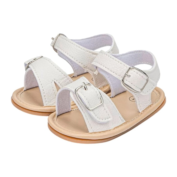 JAJAHO Toddler Boys Girls Double Buckle Sandals Children's Adjustable Summer First Walking Sandal Open Toe Versatile Shoes