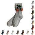 thumbnail image 1 of JAJAHO Toddler Girls Tights Cable Knit Warm Footed Pantyhose Cute Cherry Soft Stockings For Kids 1-10Y, 1 of 3