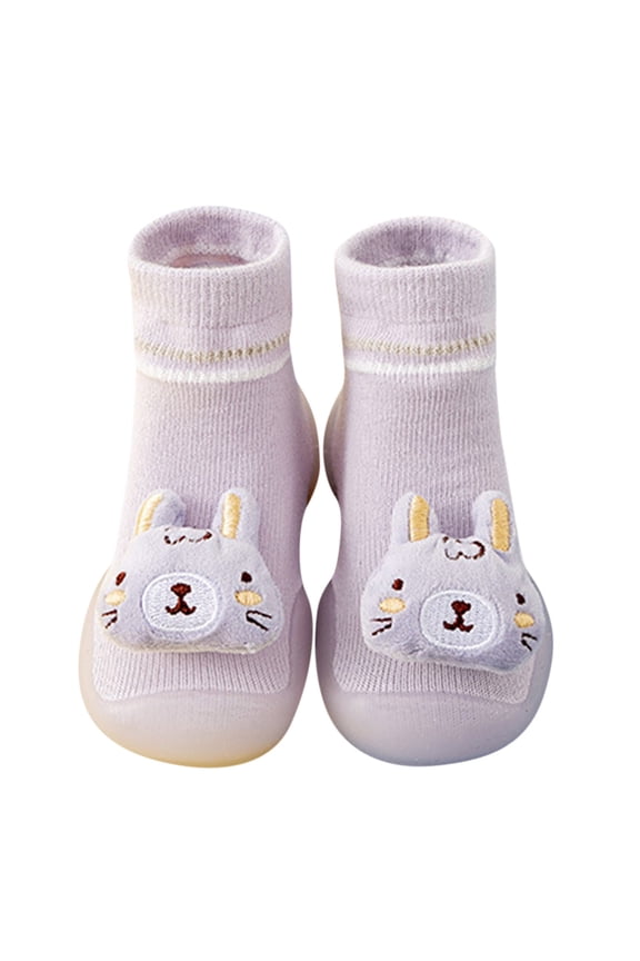 Toddler Kids First Walking Shoes Baby Boys Girls Sock Shoes Cute Cartoon 3D Animals Design On Non- Soft Sole Sneakers Stylish Shoe
