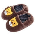 thumbnail image 1 of JAJAHO Toddler Kids Slippers Funny Slipper House Shoes For Boys Girls Cute Animals Design Plush Indoor Non- Sole Closed Back Comfort Warm Shoes, 1 of 6