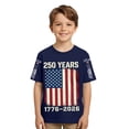 thumbnail image 1 of JAJAHO US National Flag Shirts For Boys Short Sleeve 1776-2026 T Shirt For Celebrate America's 250th Anniversary Kids Tee 1-13Y, 1 of 3