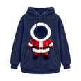 thumbnail image 1 of JAJAHO Unisex Christmas Santa Cat Hoodie Pet Holder Kitten Puppy Carriers Pullover Fuzzy Sweatshirt With Zipper Pouch, 1 of 6