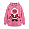 thumbnail image 1 of JAJAHO Unisex Christmas Santa Cat Hoodie Pet Holder Kitten Puppy Carriers Pullover Fuzzy Sweatshirt With Zipper Pouch, 1 of 6