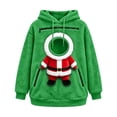 thumbnail image 1 of JAJAHO Unisex Christmas Santa Cat Hoodie Pet Holder Kitten Puppy Carriers Pullover Fuzzy Sweatshirt With Zipper Pouch, 1 of 6