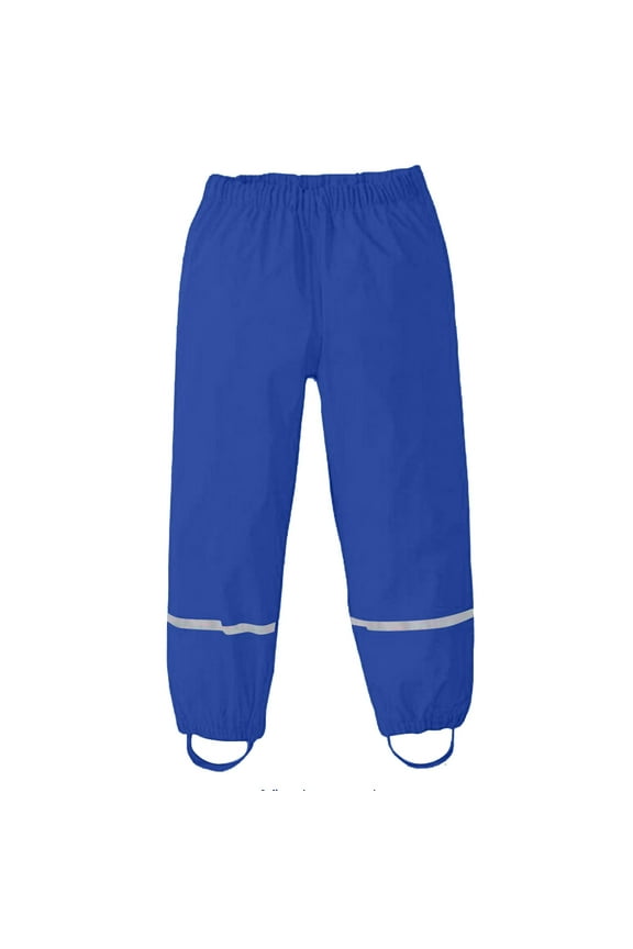 Unisex Kids Rain Pants Toddler Waterproof Rain Trousers Mud Proof Ankle-Tied Pants For Girls Boys