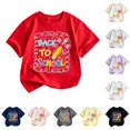 thumbnail image 1 of JAJAHO Welcome Back To School Shirt For Girls 2-13Y Short Sleeve Crew Neck Cute Graphic Tees Tops, 1 of 3