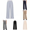 thumbnail image 1 of JAJAHO Wide Leg Pants Girls School Uniforms Pants Back To School Clothes High Waisted Stretchy Loose Fit Trousers 5-16Y, 1 of 5