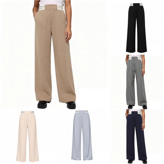 JAJAHO Wide Leg Pants Girls School Uniforms Pants Back To School Clothes High Waisted Stretchy Loose Fit Trousers 5-16Y
