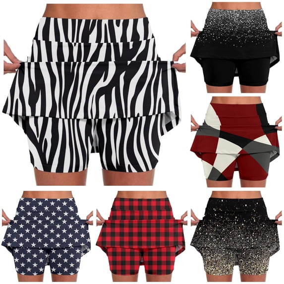 JAJAHO Women Tennis Skirt Golf Skorts Athletic High Waisted With Pockets Inner Shorts Sport Workout Pickleball Running