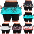 thumbnail image 1 of JAJAHO Women's Tennis Golf Skirts High Waisted With Pockets Inner Shorts For Athletic Floral Printed Skorts Sports Running Pickleball, 1 of 5
