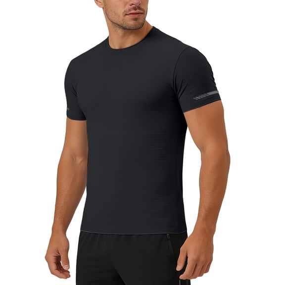 JAJAHO Workout Shirts For Men Breathable Gym Athletic Short Sleeve Sports T-Shirt Moisture Wicking Basic Tee