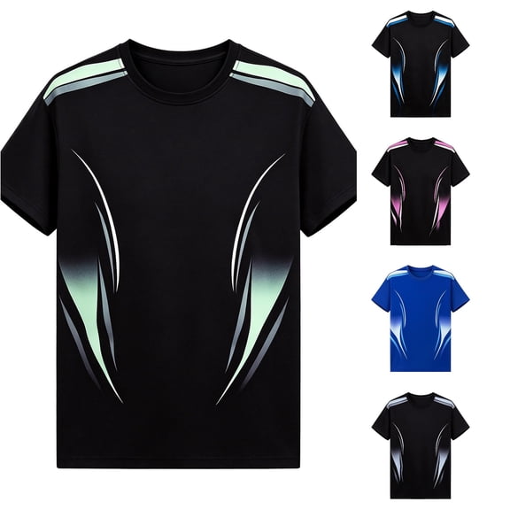 JAJAHO Workout Tops For Men Quick Dry Lightweight Short Sleeve Athletic Breathable Cool T Shirt Summer Fitness Soft Top