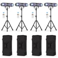 thumbnail image 1 of JAJALUYA 4Pack 7-in-1 DJ Lights with Stand DMX & Remote Professional Double Head Magic Ball Stage Light with Tripod Bag, 1 of 8