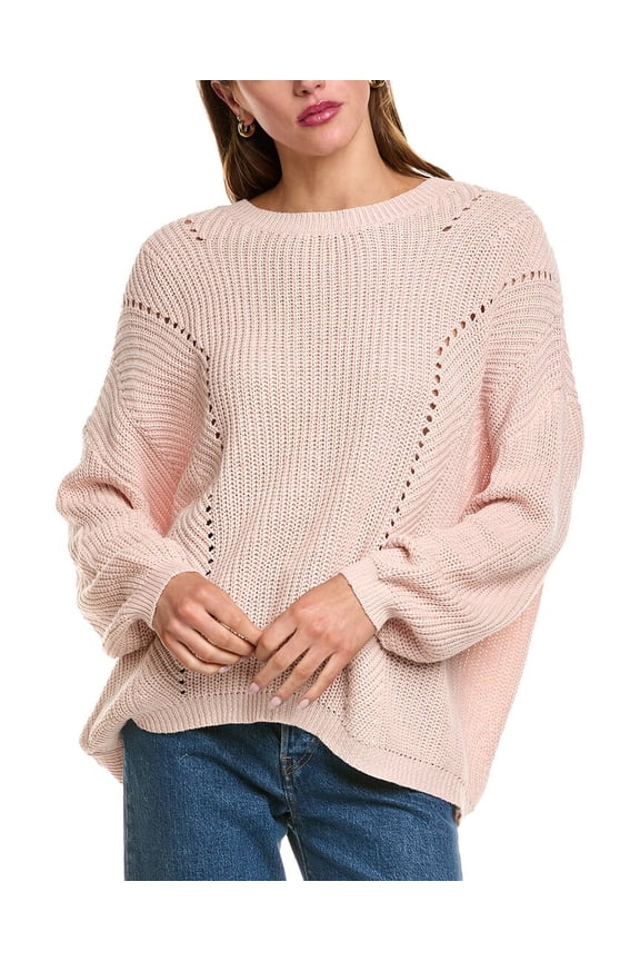 JAK womens Crewneck Sweater, S/M, Pink