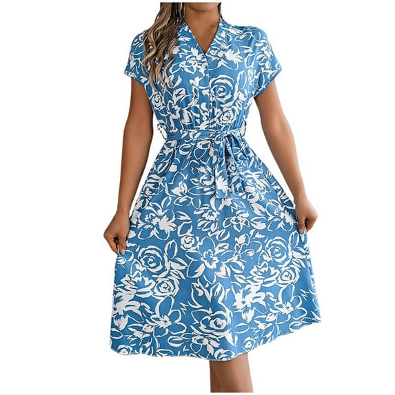 JAKANYQ 2024 Ladies Spring Summer Temperament Polka Dot Lace Up Waist Long Sleeved Pleated Skirt Comfy Breathable