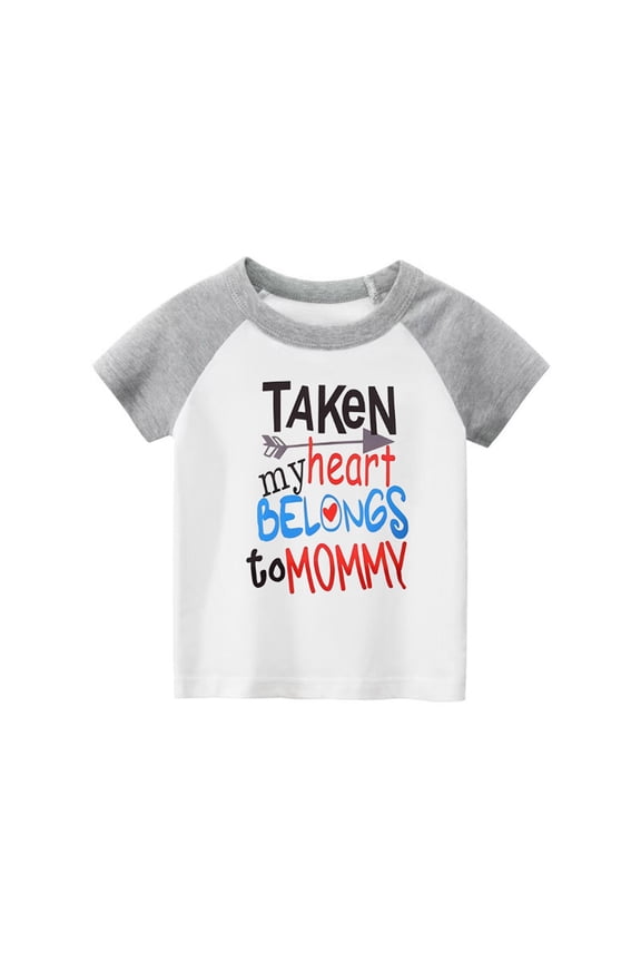 Boys' T-Shirts Kids Toddler T Shirt Personality Fashion Prints Short Sleeve T Shirt Classic Style, Grey, 5-6 Years