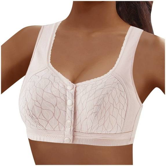 JAKANYQ Bras For Lady Top Underwear Wireless Gathering Casual Adjusting Bra Classic Lightweight