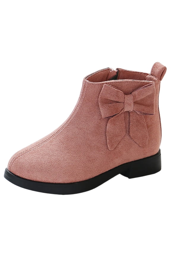 Girls Shoes Fashion Solid Color Short Boots Non- Breathable Women Boots Toddler Children Kids Stylish Baby Footwear