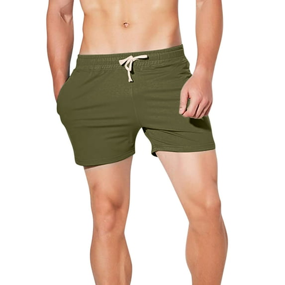 JAKANYQ Male Casual Pants Summer Solid Color Trend Youth Mens Sweatpants Fitness Running Shorts Simple Cozy