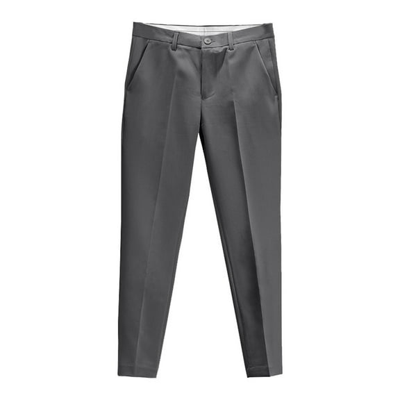 JAKANYQ Men's Pants Summer Slim Fit Small Foot Casual Business Cropped Suit Pants Trouser Skin-Friendly Relaxed
