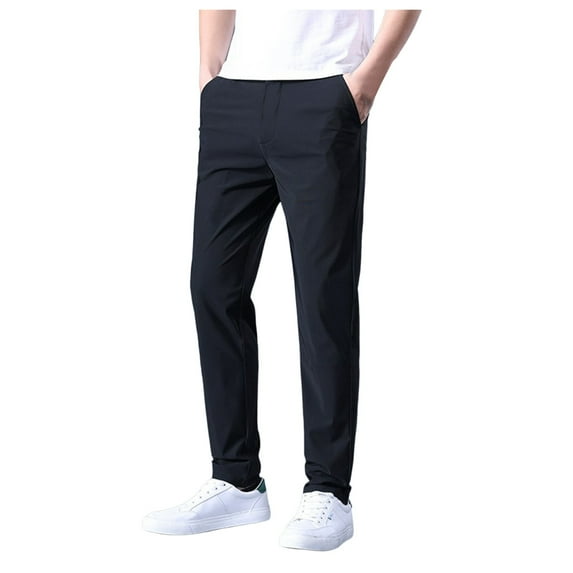 JAKANYQ Mens Casual Fitness Patchwork Bodybuilding Pocket Skin Full Length Sports Pants Comfy Breathable