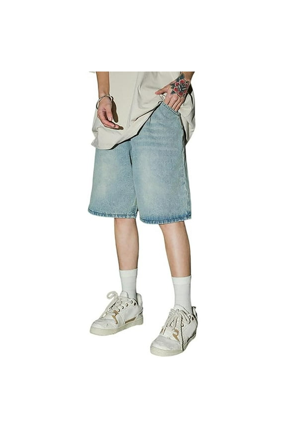 Mens Shorts Baggy Jorts Baggy Fit Jeans Street Dance Skateboard Elegant Comfortable Shorts