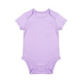 thumbnail image 1 of JAKANYQ Newborn Unisex Baby Solid Color Bodysuit Romper Onesie For 0 24 Months Boys Girls Purple 9-12 Months, 1 of 3